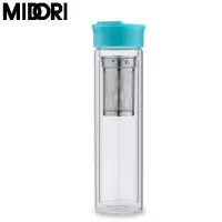 在飛比找博客來優惠-MIDORI 雙層玻璃纖果隨行瓶（藍）GS-0400B