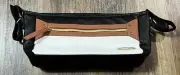 NWOT Itzy Ritzy Universal Stroller Caddy Bag Pebbled Faux Leather Vanilla Latte