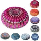 Mandala Round Case Cushion Cover Floor Pillow Bohemian Throw Pillows Indian Sofa