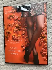 NEW- Laundry By Shellie Segal- Luxury Control Top Sheers- Black- US Women Size 1