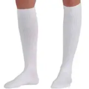 Compression Socks Stockings Womens Mens Knee High Medical 15-20 mmHG White Large