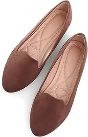 Sailing LU Women's Round Toe Flats Comfortable Ballet Flat Shoes for Women Dressy Slip-ons Loafers Shoes