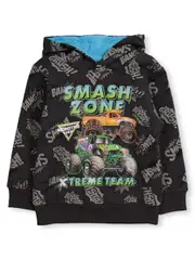 Monster Jam Kids Hoodie 4 CHARCOAL (TRUCKS)