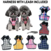 Mesh Padded Soft Puppy Pet Dog Harness Breathable Comfortable Adjustable Leash