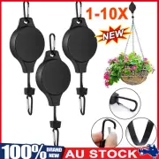 Retractable Plant Hanging Hook Flower Basket Pot Hanger Pulley Pull Down Holder✔