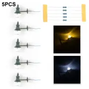 Railway Train LED Street Light Lamps Gauge HO Scale Model Light With Resistance