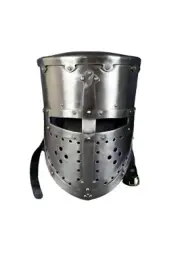 18 gauge Medieval Great Helmet Templar Crusader Knight Helmet Halloween Costume