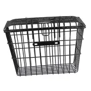Metal Wire Storage Basket with Lids Easy Installation Waterproof Bike Cargo Rack