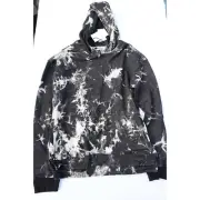 Hudson Boys Cinder Hoodie Sweatshirts Black White Tie Dye Pullover XL