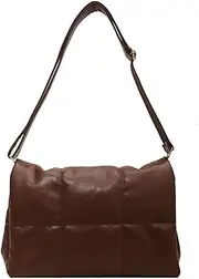 [KAOBIO] Women's Trendy Quilted Crossbody Bags Adjustable Chain Strap Cassette Puffer Padding Shoulder Bag Puffy Hobo Bag