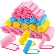 MAQIHAN 36PCS Foam Hair Rollers - Sponge Rollers for Heatless Hair Curlers - Random Color - Suitable for Short/Long Hair - Sleep Rollers