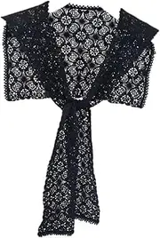 [BESTYASH] Lace Scarf for Women Sunscreen Cape Knotted Cloak Shoulder Wrapper Versatile Sun Block Shawl for Summer
