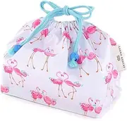 Laura Ashley N3485700 Lunch Bag for Girls, Clothed, Medium, Kids, Stylish, Gusset, Cute, Pretty Flamingo Colorful Candy Style