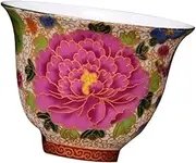 UTHCLO Ceramic Tea Cup Single Cup for Flower Tea Stylish Flower Pattern Heat Resistant