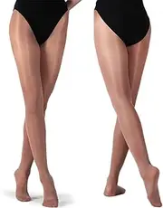 [DANCEYOU] Slight Shimmery Footed Tights Girls and Women Size Sparkly Skin Tone Toast for Costume, Dance and Daily Dressing