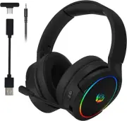 2.4G Bluetooth Wireless Gaming Headset for PC, Ps5, Ps4 - Lossless Audio USB & T