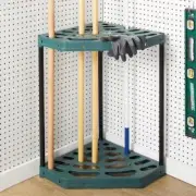 18 Tool Corner Rack Heavy Duty Space Saving Shed Garage Garden Storage Organizer