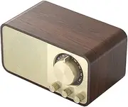 Nicear Retro Bluetooth Radio, Wood Grain Design, Retro 5W Speaker, 1800mAh Battery, AUX/USB/TF Card, FM Radio for Kitchen, Bedroom, Office