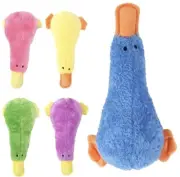 Yellow Platypus Dog Toy Squeaky 9” Plush