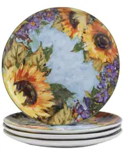 Certified International Sunflower Bouquet Dinner Plates (Set of 4)