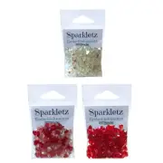 Buttons Galore Sparkletz HEARTS Sparkling Sequin Jewels Embellishment Mix