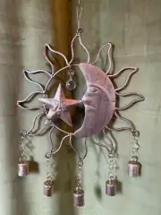 Wind Chime - Large Brass Sun-Moon-Star - The Trilogy