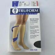 Truform Compression Socks 20-30 mmHg 8865BL-XL Black Below Knee Closed Toe