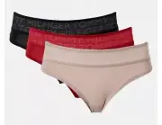 Tommy Hilfiger Women's Microfibre Wide Mesh Waistband Bikini 3-pack (Size:S)