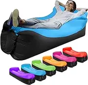 Inflatable Lounger Air Sofa Hammock, Inflatable Couch for Camping, Perfect for Beach Chair Waterproof Anti-Air Leaking Pouch Couch Air Chair for