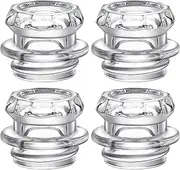 Vesici 4 Pcs Coffee Percolator Glass Top Replacement Glass Coffee Filter Knob Top Transparent Percolator Replacement Parts for Coffee Pot Coffee Filters,1.37 Inches