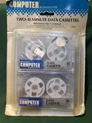 Recoton 2- 10 minute Data Cassettes High Energy Tape Formulation New Sealed 1983