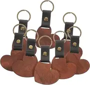 SAFIGLE 8pcs Wooden Keychain Blanks for DIY Crafts Blank Key Charms for Personalization Home and Car Key Decoration
