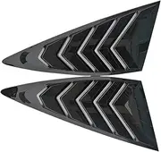 Compatible for Audi A7 2011-2018 Side Quarter Window Louver Cover Trim Sticker Car Styling Accessories(Glossy Black)
