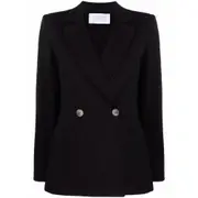[Harris Wharf London] Harris Wharf London Notched-lapel Double-breasted Jacket 46 IT BLACK