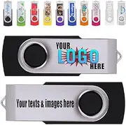 100pcs 8GB Custom USB Flash Drive with Personalized Logo for Promotion, Customized USB Thumb Drive, Bespoke Bulk USB Drive (10 Color Options)