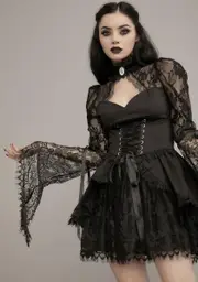 [Widow] Lights Go Out Lace Mini Dress