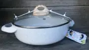 Masterclass Premium Collection 9.5" Low Casserole Lid Cookware Light Tan Beige