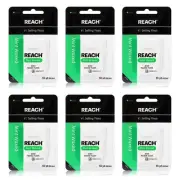 Johnson & Johnson Reach Adult Dental Floss, Mint Waxed, 55 yds (6 Pack)