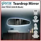 Teardrop Shape LED Mirror BLACK Dimmable Touch Sensor Irregular Backlit Mirror