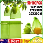 50-100x Fruit Net Bags Agriculture Garden Vegetable Protection Mesh Insect Proof