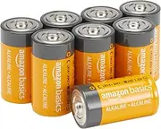 Amazon Basics 8-Pack C Cell Alkaline All-Purpose Batteries, 1.5 Volt, 5-Year Shelf Life