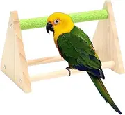 Bird Stand | Wooden Small Bird Playstand,Triangle Parrot Perch Playground for Parakeet Canary Cockatiel Finch Cage Activity Center