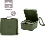 BIBS Dummy Box with Elastic Strap Steriliser Box for Dummies 100% BPA Free Material Hunter Green