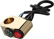 CHICAMPERA Motorcycle Handlebar Push Button with Integrated Compass Replacement for Enhanced Control and Direction Easy Installation for Motorcycle Models