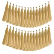 40Pcs Khaki Tassel Garland 14.6 x 9.4 Inch Tissue Paper Tassel Banner
