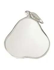 [PILBEAM LIVING] Aluminium Pear Trinket Bowl 15cm in White