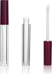 COSIDEA 50 pcs Empty Round 1.5ml slim purple lip gloss tubes with wand sample sack lipgloss tube packing bottles wholesale