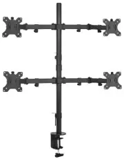 Quad 13 to 30 inch LCD Monitor Desk Mount, Fully Adjustable Stand with Tilt a...