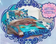 Disney FROZEN OLAF and SVEN Blue SINGLE Duvet/Doona/Quilt Cover SET BNIP