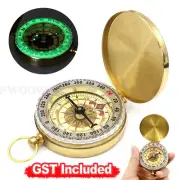 Portable Brass Pocket Compass Camping Hiking Survival Navigation Small Watch Map